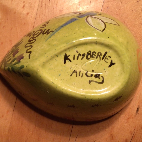 Handpainted dragonfly ceramic dish - Picture 4 of 10